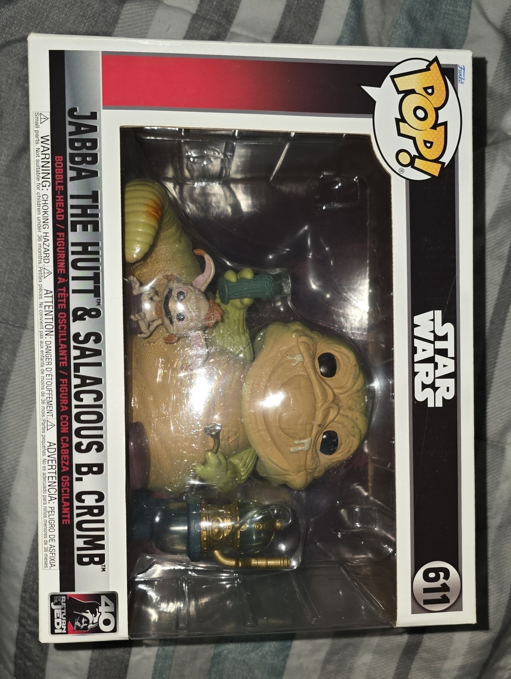 Funko Pop! Star Wars Jabba the Hutt & Salacious B. Crumb - Green, Tan